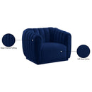 Meridian Dixie Navy Velvet Chair IMAGE 9