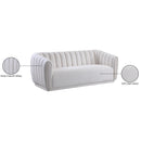 Meridian Dixie Cream Velvet Sofa IMAGE 9