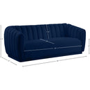 Meridian Dixie Navy Velvet Sofa IMAGE 8