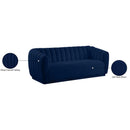Meridian Dixie Navy Velvet Sofa IMAGE 9