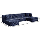 Meridian Coco Navy Velvet 3 pc Sectional (3 Boxes) IMAGE 15