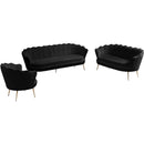 Meridian Gardenia Black Velvet Chair IMAGE 20