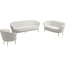 Meridian Gardenia Cream Velvet Chair IMAGE 20