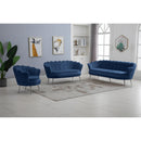 Meridian Gardenia Navy Velvet Sofa IMAGE 19