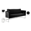 Meridian Casa Black Velvet Sofa IMAGE 8