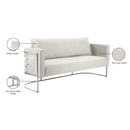 Meridian Casa Cream Velvet Sofa IMAGE 8