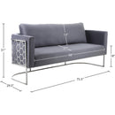 Meridian Casa Grey Velvet Sofa IMAGE 7