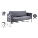 Meridian Casa Grey Velvet Sofa IMAGE 8