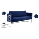 Meridian Casa Navy Velvet Sofa IMAGE 8
