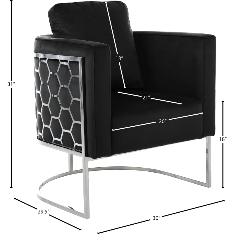 Meridian Casa Black Velvet Chair IMAGE 7