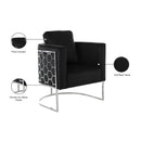 Meridian Casa Black Velvet Chair IMAGE 8