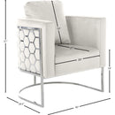 Meridian Casa Cream Velvet Chair IMAGE 7