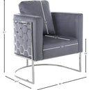 Meridian Casa Grey Velvet Chair IMAGE 7