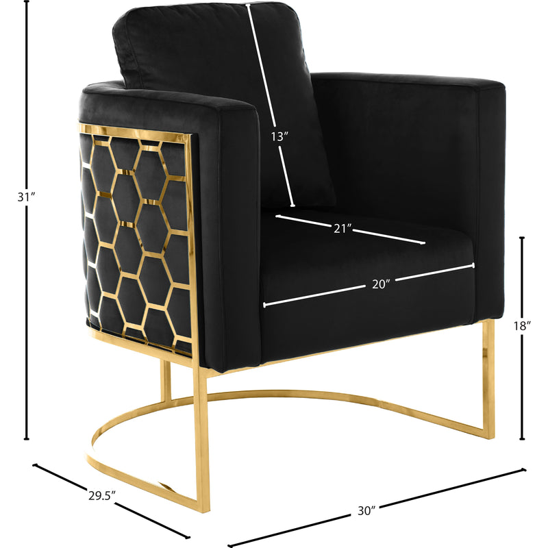 Meridian Casa Black Velvet Chair IMAGE 7