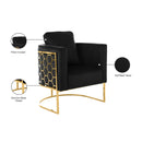 Meridian Casa Black Velvet Chair IMAGE 8