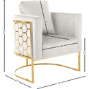 Meridian Casa Cream Velvet Chair IMAGE 7