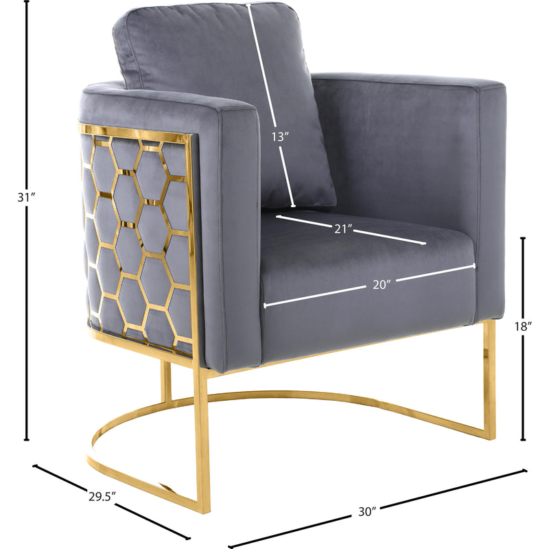 Meridian Casa Grey Velvet Chair IMAGE 7