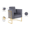 Meridian Casa Grey Velvet Chair IMAGE 8