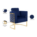 Meridian Casa Navy Velvet Chair IMAGE 8