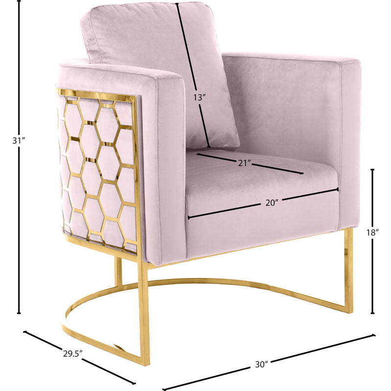 Meridian Casa Pink Velvet Chair IMAGE 7