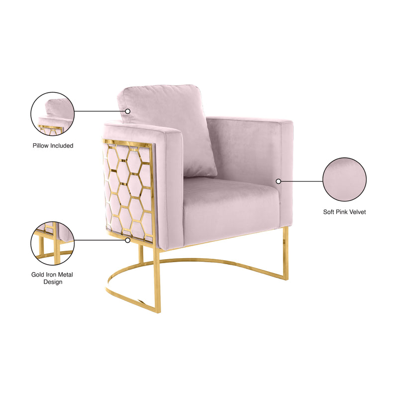 Meridian Casa Pink Velvet Chair IMAGE 8