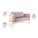 Meridian Casa Pink Velvet Loveseat IMAGE 8