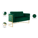 Meridian Casa Green Velvet Loveseat IMAGE 8