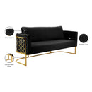 Meridian Casa Black Velvet Sofa IMAGE 8