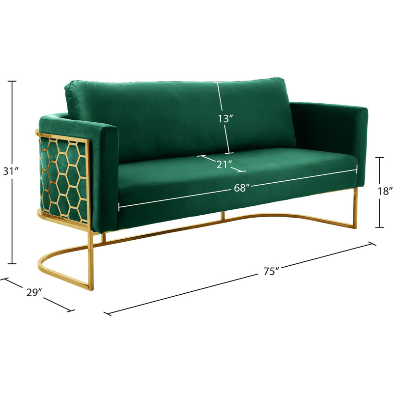 Meridian Casa Green Velvet Sofa IMAGE 7