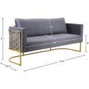 Meridian Casa Grey Velvet Sofa IMAGE 7
