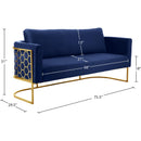 Meridian Casa Navy Velvet Sofa IMAGE 7