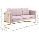 Meridian Casa Pink Velvet Sofa IMAGE 7