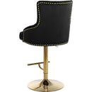Meridian Claude Black Velvet Adjustable Stool IMAGE 6