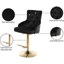 Meridian Claude Black Velvet Adjustable Stool IMAGE 8