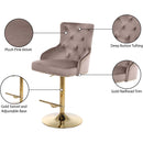 Meridian Claude Pink Velvet Adjustable Stool IMAGE 8