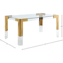 Meridian Casper Rich Gold Dining Table IMAGE 7