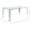 Meridian Casper Rich Chrome Dining Table IMAGE 7