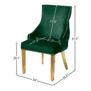 Meridian Tuft Green Velvet Dining Chair IMAGE 6