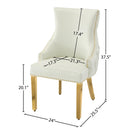 Meridian Tuft White Vegan Leather Dining Chair IMAGE 6