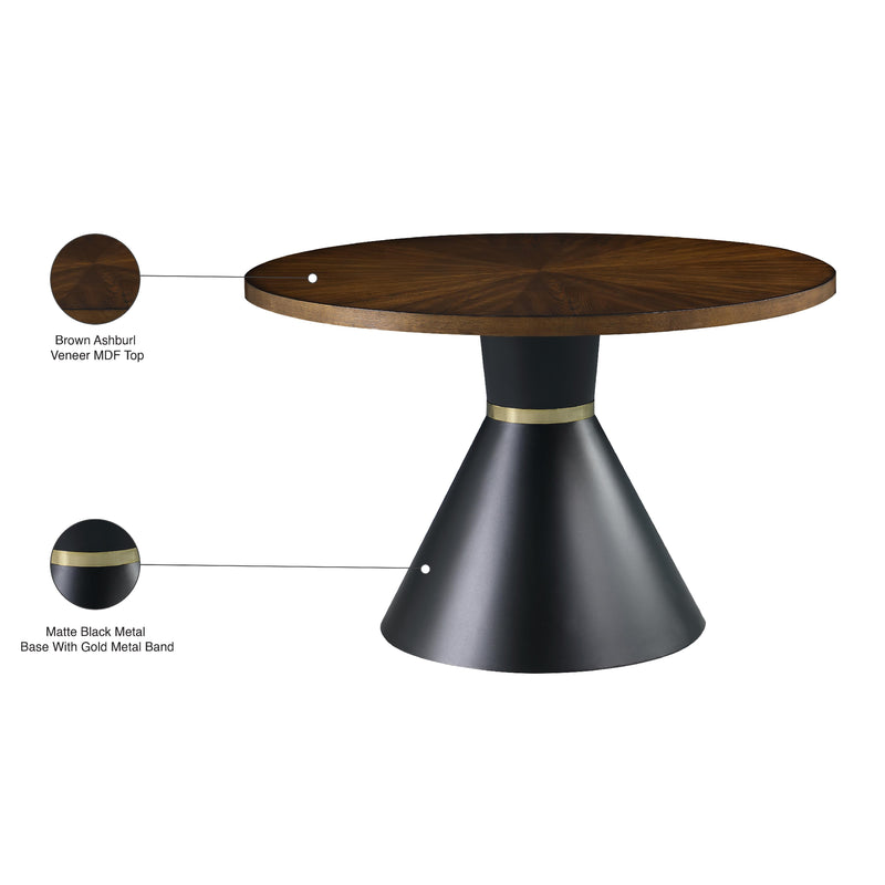 Meridian Sheridan Brown Wood Dining Table IMAGE 5