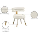 Meridian Fitzroy Cream Velvet Dining Chair IMAGE 8