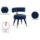 Meridian Fitzroy Navy Velvet Dining Chair IMAGE 8