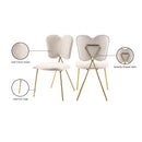 Meridian Angel Cream Velvet Dining Chair IMAGE 7
