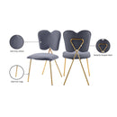 Meridian Angel Grey Velvet Dining Chair IMAGE 6