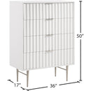 Meridian Modernist White Gloss Chest IMAGE 10