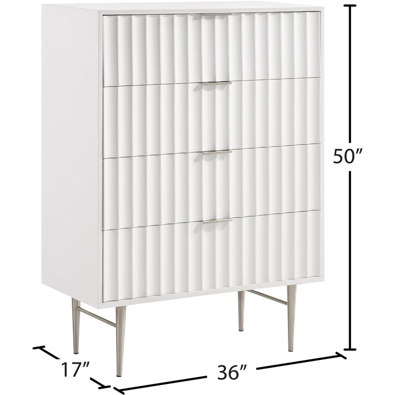Meridian Modernist White Gloss Chest IMAGE 10
