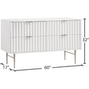 Meridian Modernist White Gloss Dresser IMAGE 12