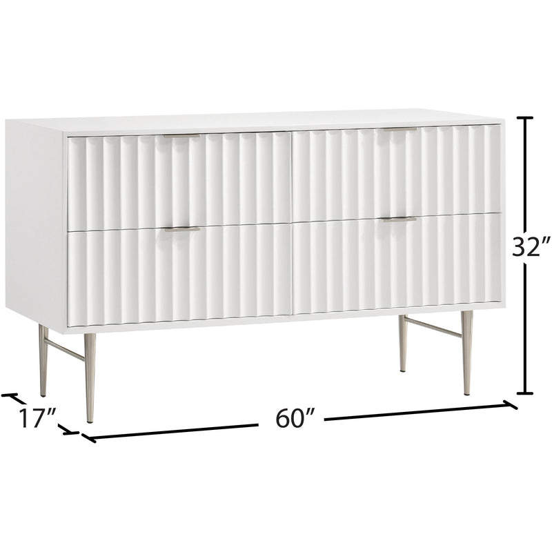 Meridian Modernist White Gloss Dresser IMAGE 12