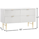 Meridian Modernist White Gloss Dresser IMAGE 12