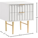 Meridian Modernist White Gloss Night Stand IMAGE 10